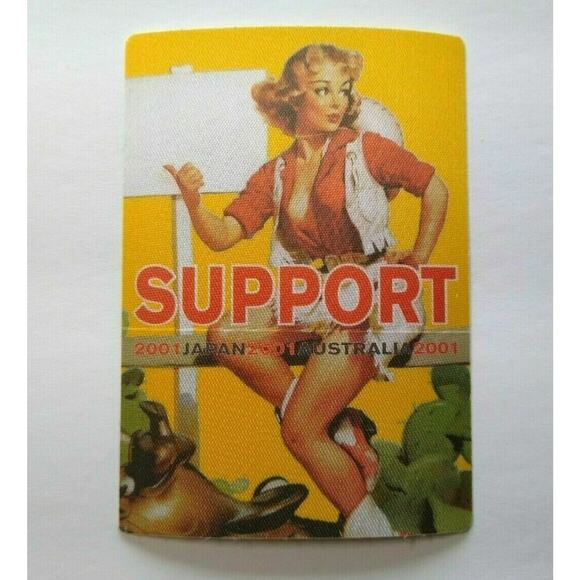 Bob Dylan Backstage Pass Original 2001 World Tour Folk Rock Music Sexy Lady Gold - Picture 2 of 6